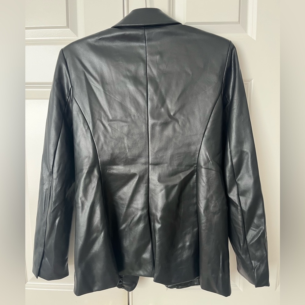Sofia by Sofia Vergara Faux Leather Blazer - Picture 2 of 3